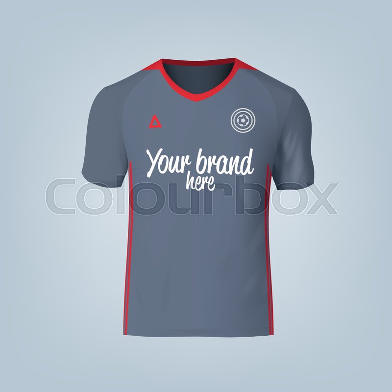 800x800 Vector Illustration Of Football Team T Shirt Template Stock