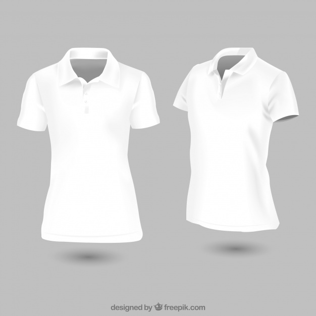 626x626 White Woman Polo Shirt Template Vector Free Download