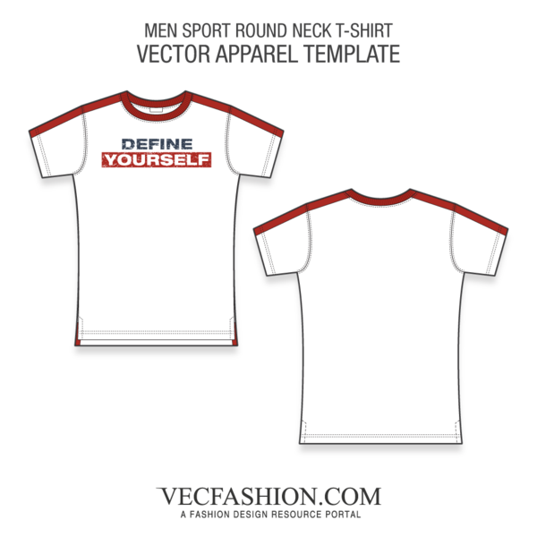 600x600 Sport Round Neck T Shirt Fashion Flat