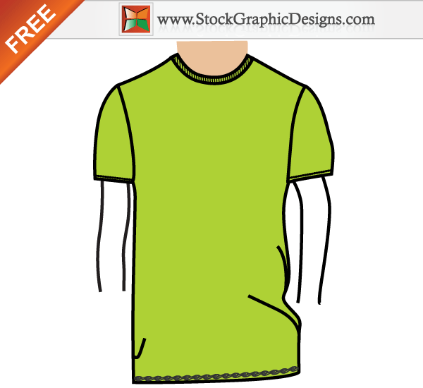 600x550 Free Tee Shirt Vector Template