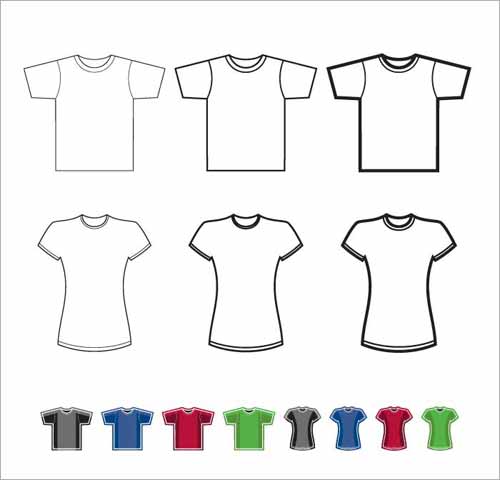 500x480 T Shirt Design Templates 38 Sets Free Editable Vectors