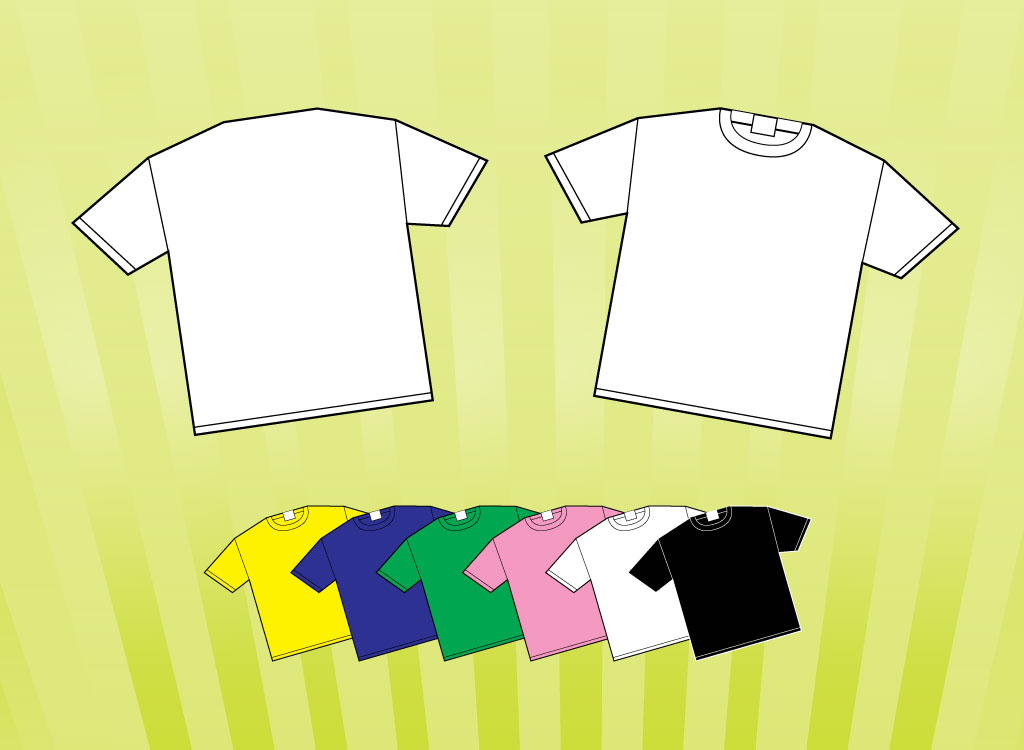 1024x750 Blank T Shirt Vectors