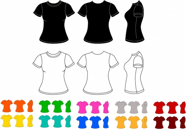 600x418 Women T Shirt Free Vector In Adobe Illustrator Ai ( .ai