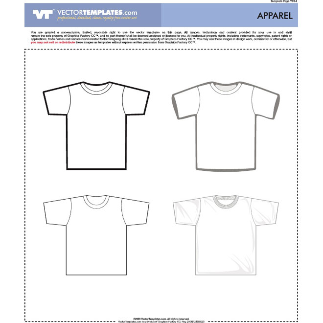 660x660 Free Vector Garment Templates