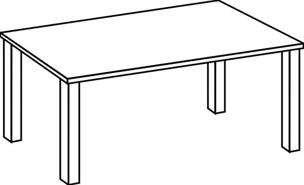 600x365 Table Line Art Free Vector In Open Office Drawing Svg ( .svg