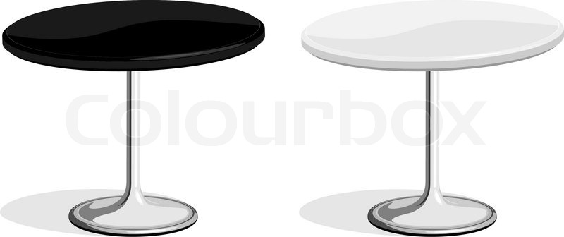 800x336 Vector Illustration Of Black And White Coffee Shop Table Isolated