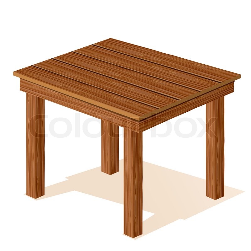 800x800 Vector Wooden Table Stock Vector Colourbox