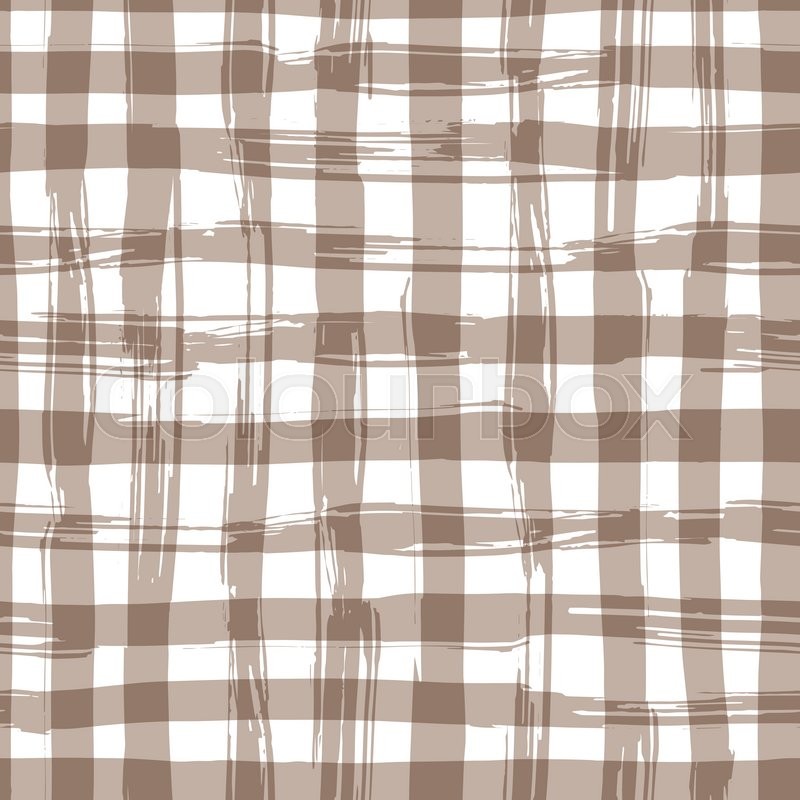 800x800 Vector Seamless Pattern With Square Hand Drawn Texture. Brown