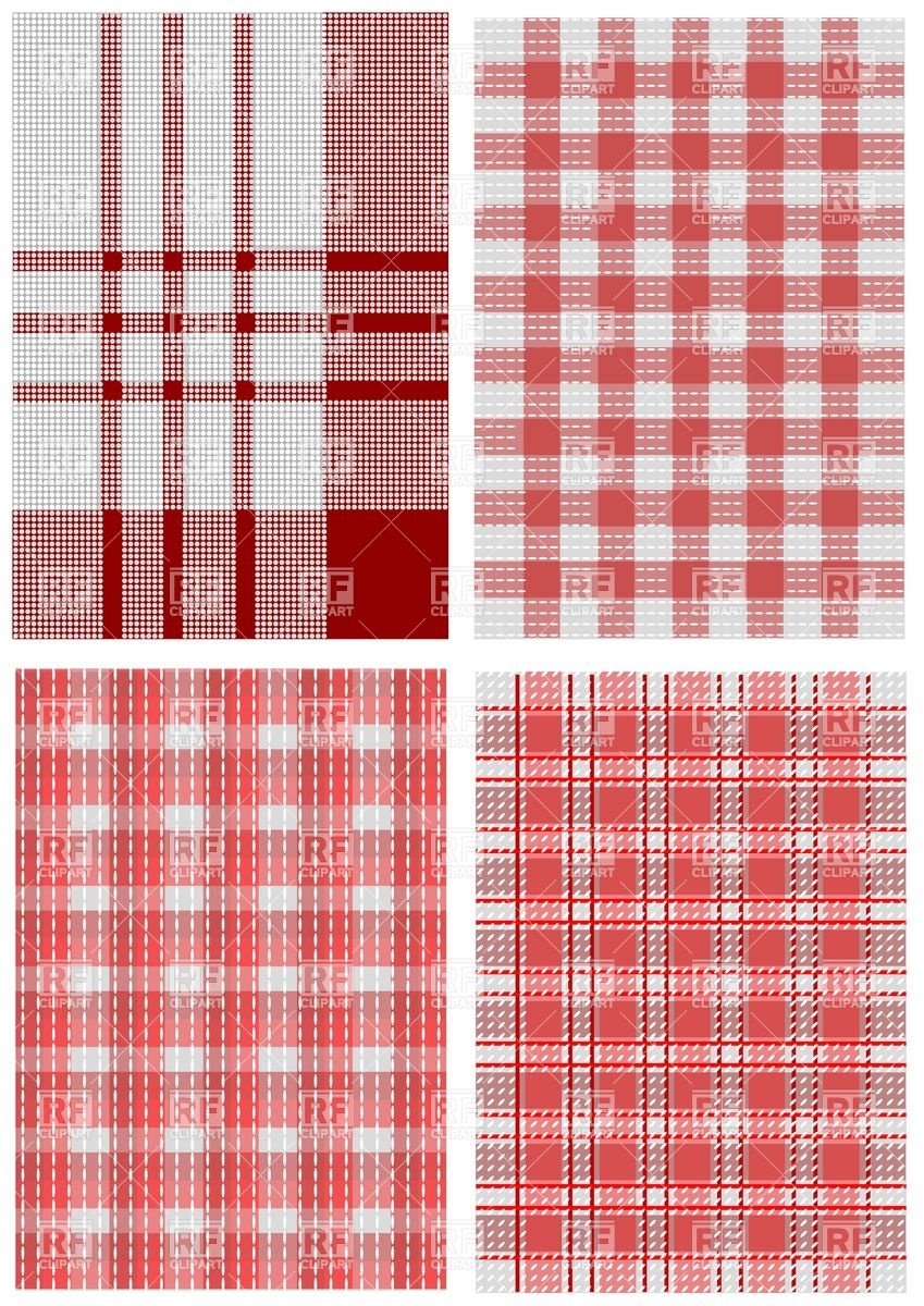 849x1200 White And Red Checkered Tablecloth Vector Image Vector Artwork