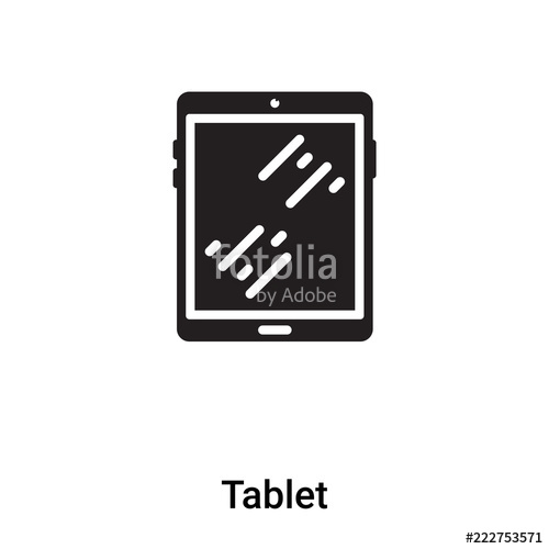 500x500 Tablet Icon Vector Isolated On White Background, Logo Concept Of