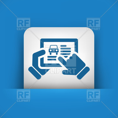 400x400 Car Website On Tablet Icon Vector Image Vector Artwork Of Travel