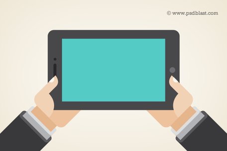 456x304 Free Hand Holding Tablet Clipart And Vector Graphics