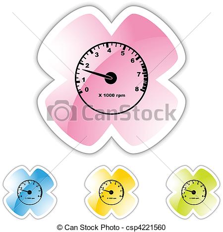 450x470 Tachometer Vector Clipart