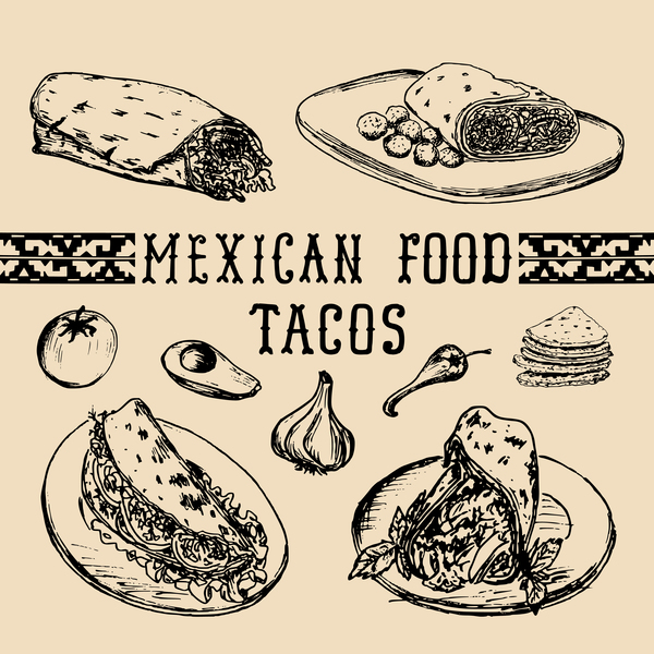 600x600 Mexican Food Tacos Vector Material Free Download