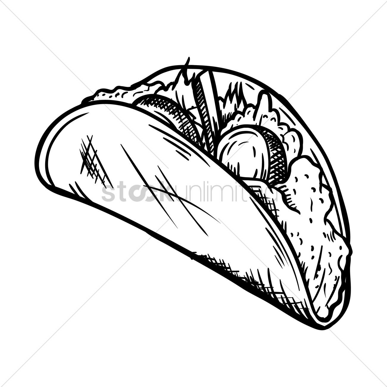 1300x1300 Tacos Vector Image