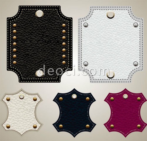 500x480 5 Colors Dermatoglyph Labels Tags Vector Eps File Free