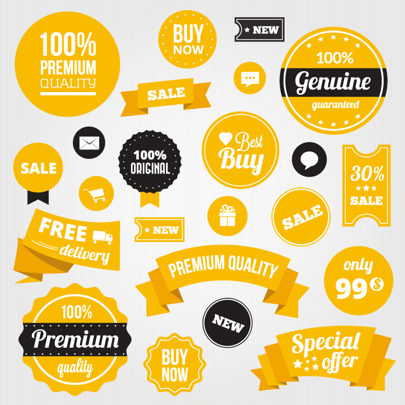 800x800 Yellow Sale Tags Vector Free Vector Graphic Download