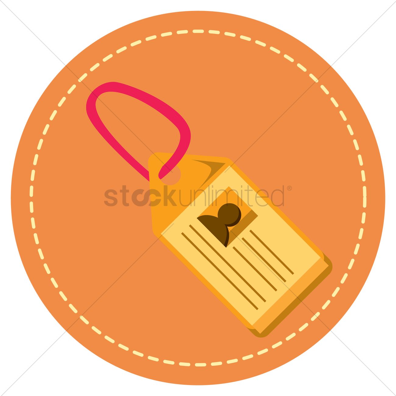 1300x1300 Luggage Tag Vector Image