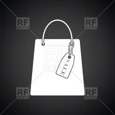 400x400 Shopping Bag With Sale Tag Vector Image Vector Artwork Of