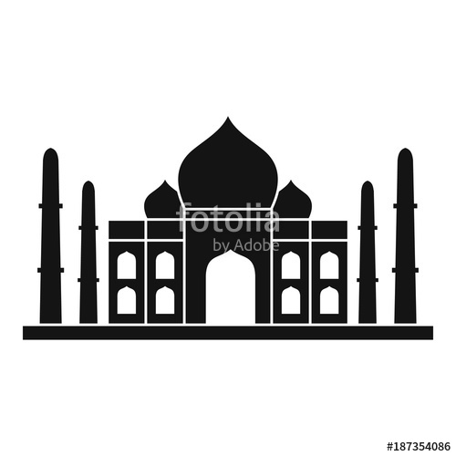 500x500 Taj Mahal Icon, Simple Style Stock Image And Royalty Free Vector
