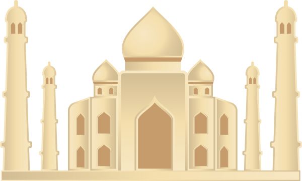 600x361 Taj Mahal Vector Art
