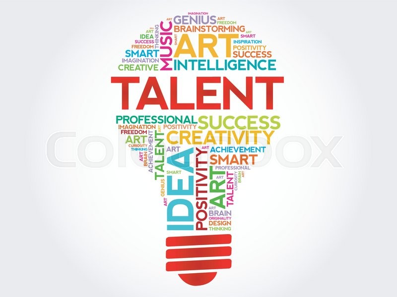 800x600 Talent Bulb Word Cloud Concept Stock Vector Colourbox
