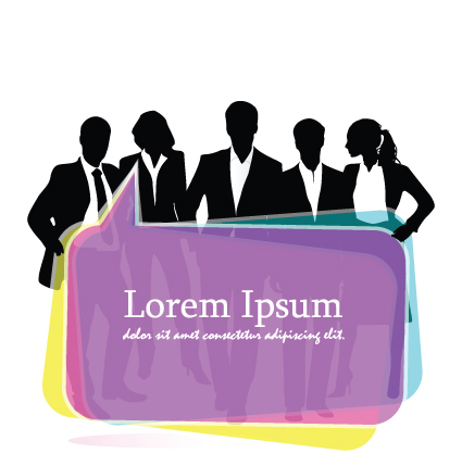 425x429 Set Of Business Talk Vector Backgrounds Art 01 Free Download