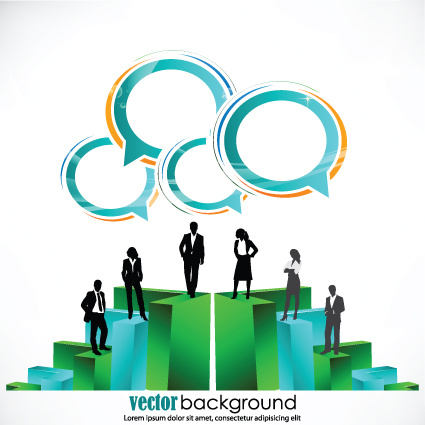 425x425 Set Of Business Talk Vector Backgrounds Art Free Vector In