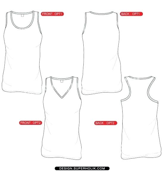 551x580 Mens Tank Top Template Vector Fashion Design Templates