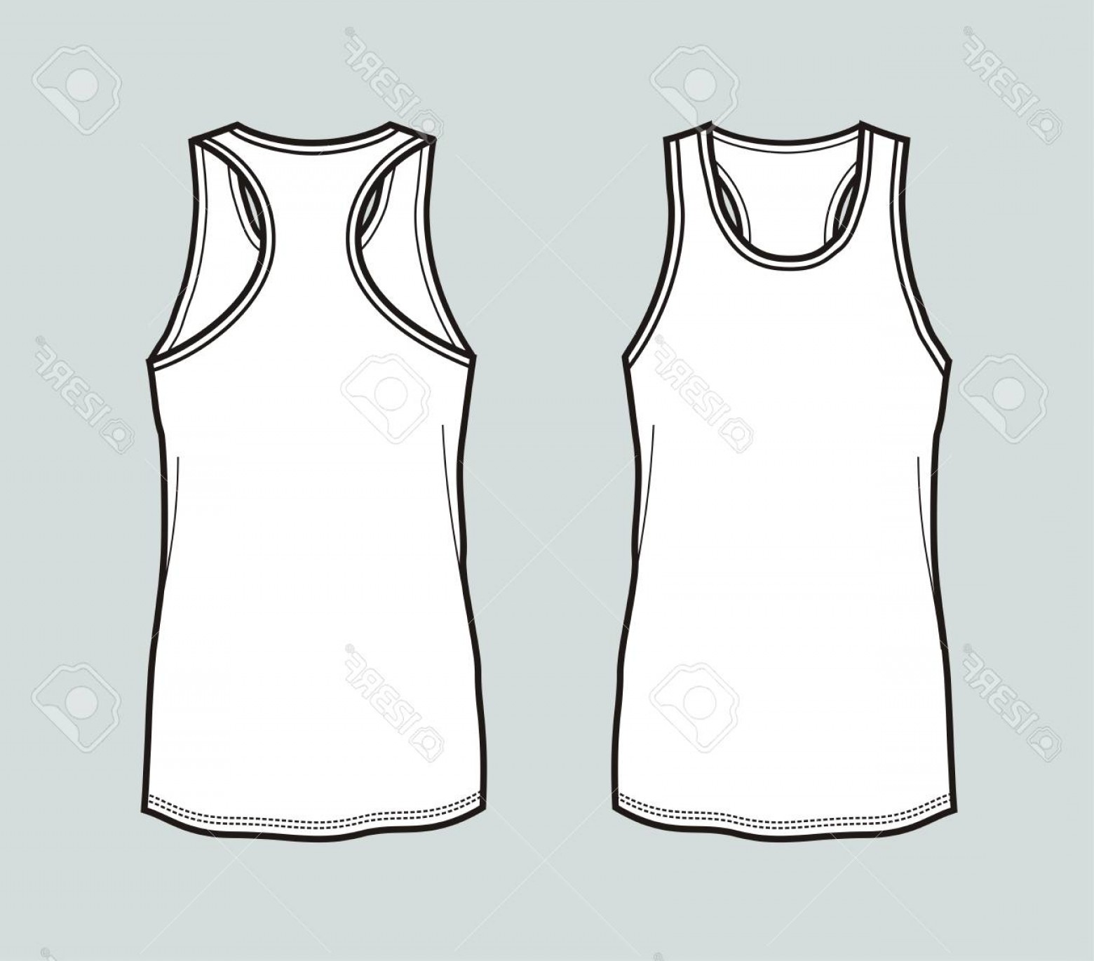 1560x1370 Photostock Vector Vector Illustration Of Women S Tank Top Front