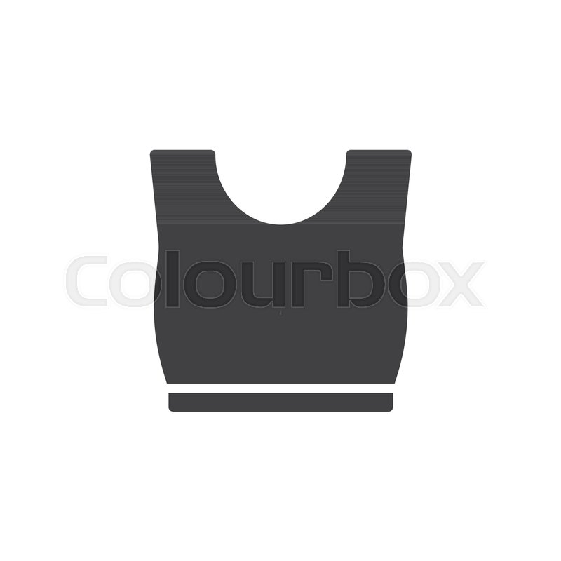 800x800 Tank Top Icon Vector, Filled Flat Sign, Solid Pictogram Isolated