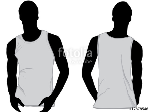 500x375 White Tank Top Design Template With Front And Back. Stock Image