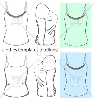 372x400 Woman Undershirt Design Template (Tank Top) Vector Image Vector