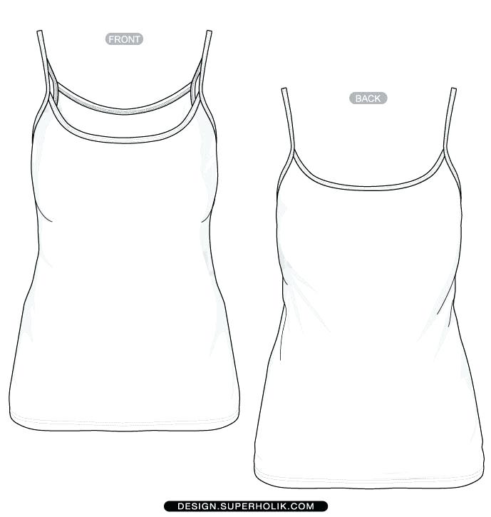 689x725 Tank Top Template Vector