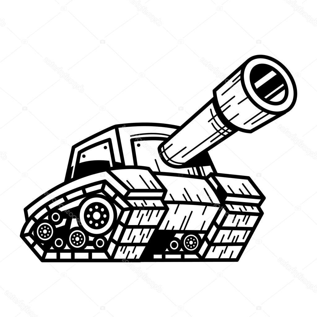 1024x1024 Hd Army Tank Drawing Vector Pictures