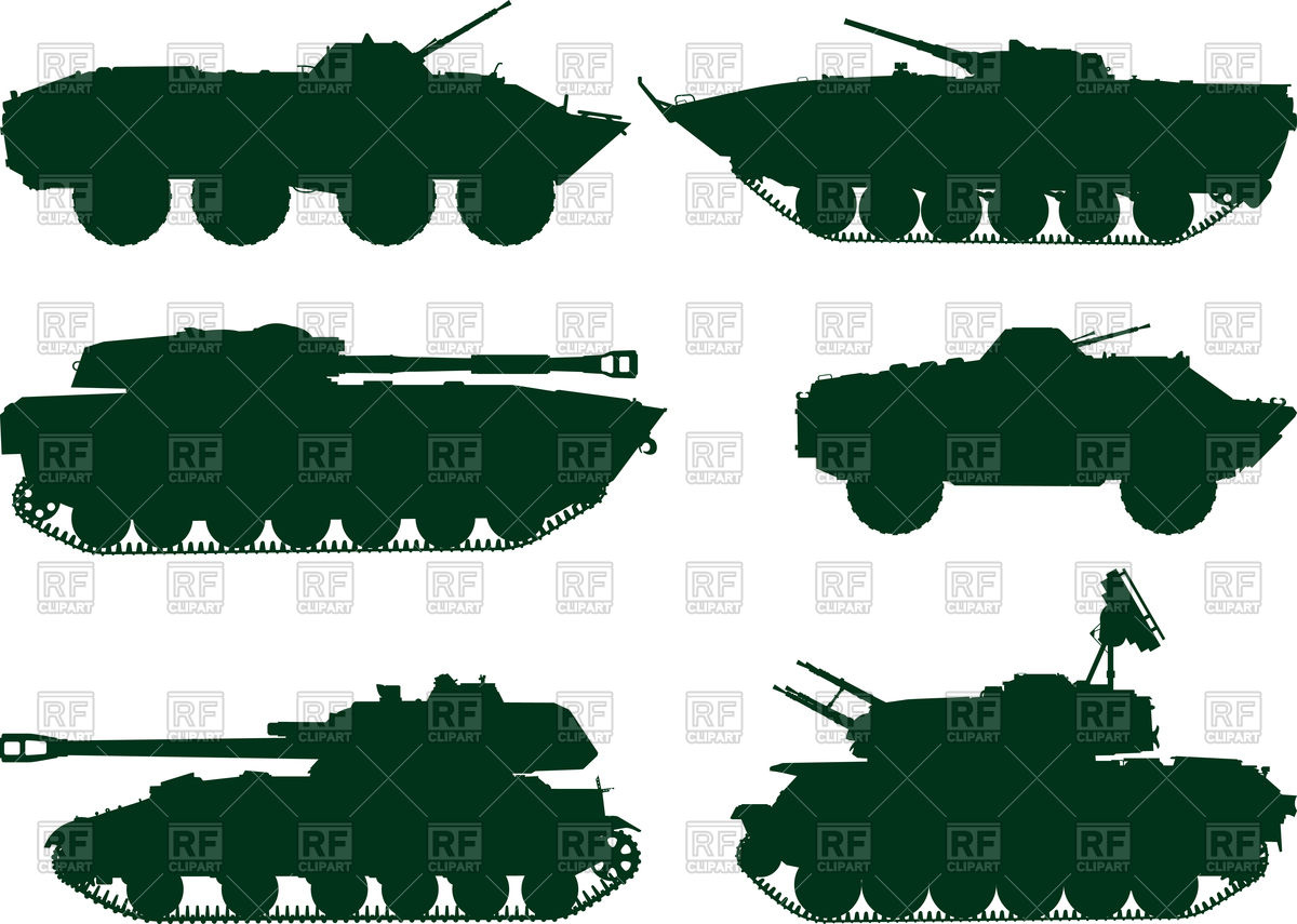 1200x855 Silhouettes Of Tanks Vector Image Vector Artwork Of