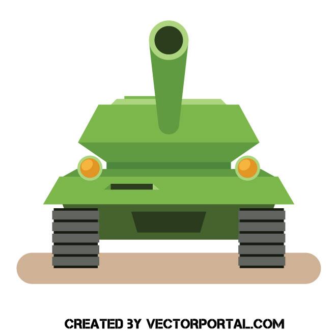 660x660 Tank Front View Vector Image