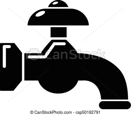 450x396 Water Tap Icon, Simple Black Style. Water Tap Icon. Simple