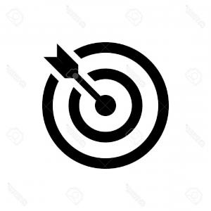 300x300 Stock Photo Target Arrow Success Isolated Icon Vector Illustration