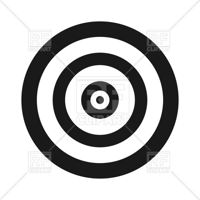 400x400 Target Icon On White Background Vector Image Vector Artwork Of