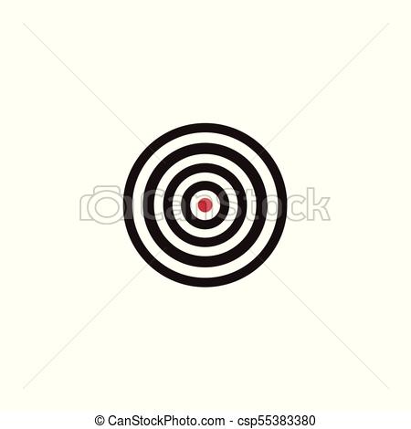 450x470 Flat Style Sport, Military Target Icon, Vector Illustration