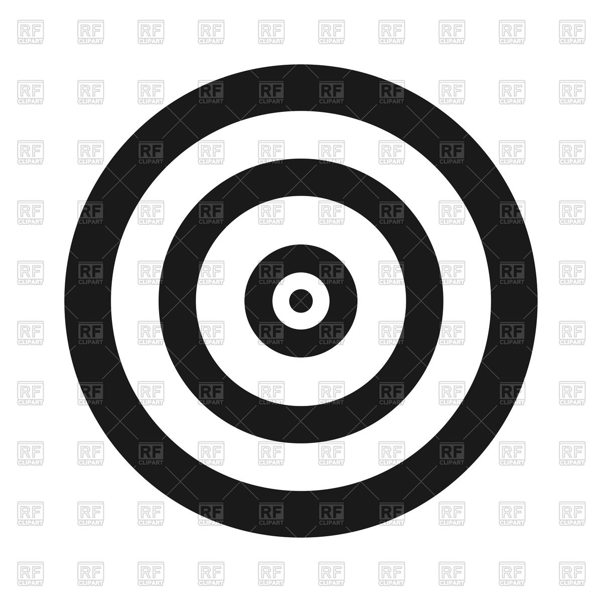 1200x1200 Target Icon On White Background Vector Image Vector Artwork Of