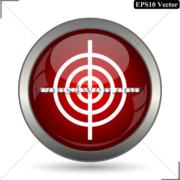 600x597 Target Vector Icon. Target Vector Button. Eps10