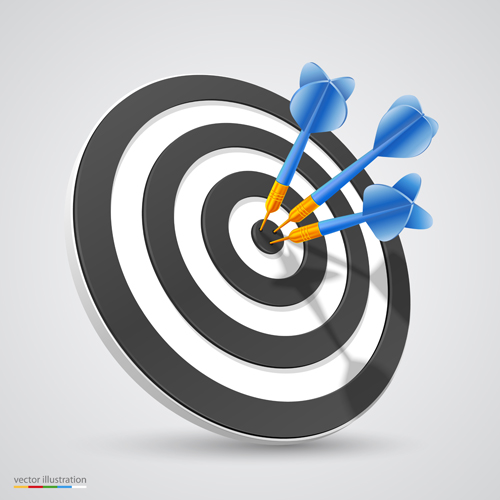 500x500 Target With Darts Vector Illustration Vector 05 Free Download