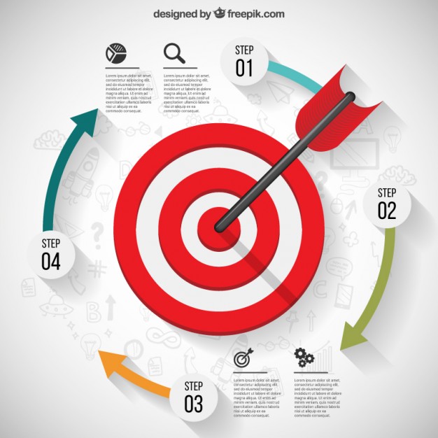 626x626 Business Target Infographic Vector Free Download