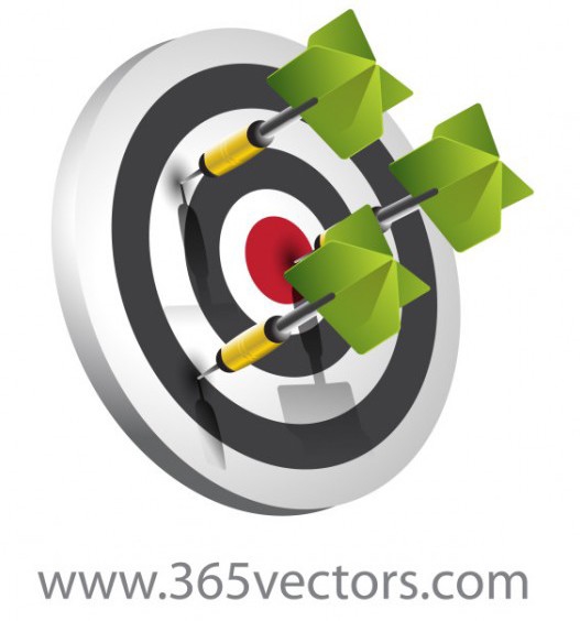 527x564 Free Vector Target With Darts Free Vector Download 202255 Cannypic