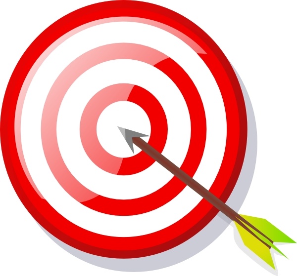 600x559 Target And Arrow Clip Art Royalty Free