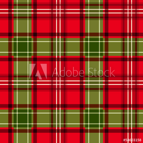 500x500 Christmas Tartan. Vector Seamless Pattern.