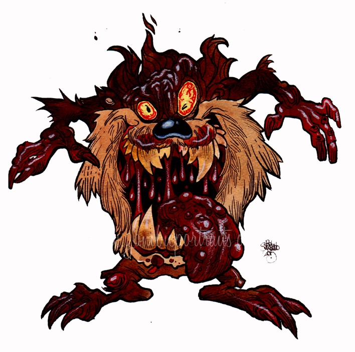 708x703 Zombie Tasmanian Devil From The Bugs Bunny Show!