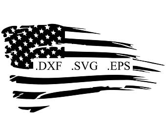 Tattered Flag Clipart Black And White - Wuzry